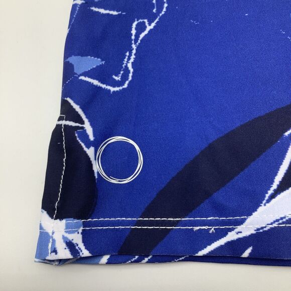 The Bubble Womens Short Sleeve Flutter Polo Golf Tennis Top Blue Size Medium NWT - Picture 4 of 9